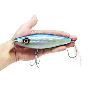 Yzd Leurre De Pêche Pour La Pêche à La Traîne En Eau De Mer Minnow Hard Bait Leurre De Crankbait Flottant Topwater Pour Thon Kingfish Maquereau Marlin Gt Ulua Bait