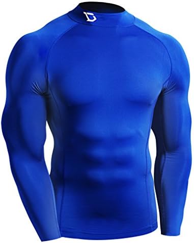 Defender New Men's Cool Compression Mock Shirts Tights Running Basketball BL_XS