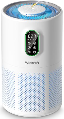 WESTHEY H13 HEPA Air Purifier for Home up to 1650 Sq Ft Washable Pre-Filter | Air Cleaner with PM2.5 Display, Auto & Sleep Modes, Night Light and Fragrance Sponge for Wildfire Smoke, Dust and Pet Dander