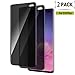 [2-Pack] Privacy Screen Protector Compatible with Samsung Galaxy S10 Plus, Anti Spy/Anti Glare, Anti-Scratch, Case Friendly [3D Touch] Tempered Glass Compatible Samsung Galaxy S10 Plus (2Pack)