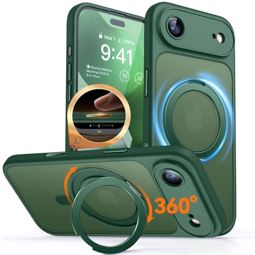 CANSHN 360° Ständer für iPhone Air Hülle, Matt Dunkelgrün