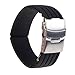 SCASTOE 18-24mm Waterproof Silicone Rubber Wrist Watch Strap Band Deployment Buckle Chic (Black, 18)
