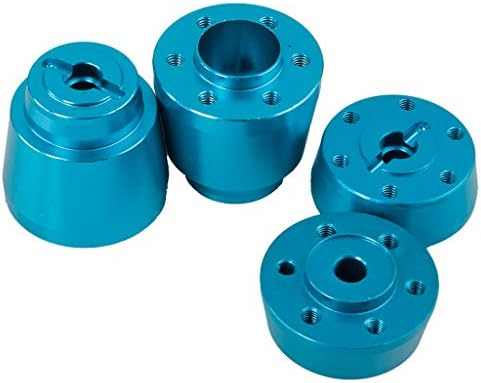 Yiguo RC 1:10 Front / Rear Aluminum Wheel Hex Mount AX31010 / AX31011 for Axial Yeti Rock Racer 90026 Blue Set of 2