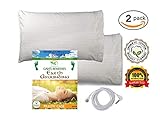 Earthing Grounding Pillow Case (2 Sets) Improves Sleep, Natural EMF Detox, 95% Cotton, 5% Silver, Reduces Inflammation and Pain Through ion Exchange.