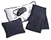 Lewis N. Clark Ultimate Comfort Set, Portable Travel Kit for Airplane with Inflatable Pillow, Zippered Carrying Case, Cozy Fleece Blanket, Eye Mask for Sleeping & Foam Ear Plugs