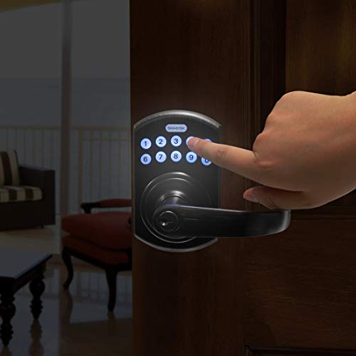 Signstek Keypad Entry Lever Door Lock with LED Backlit Keypad Password