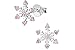 Hypoallergenic Sterling Silver Pink CZ Simulated Diamond Snowflake Stud Earrings for Kids (Nickel Free)