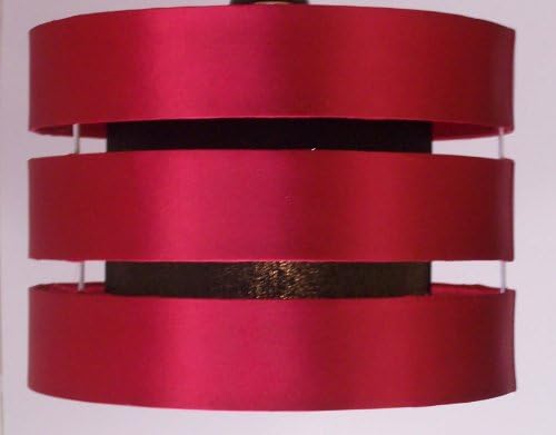 12" Twin Drum Pendant Ceiling Shade - Red Black