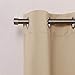 NICETOWN Small Kitchen Windows Curtains - Blackout Functional Thermal Insulated Window Treatment Curtains/Drapes, Home Decoration (Biscotti Beige, 2 Panels, 42W by 36L + 1.2 inches Header)