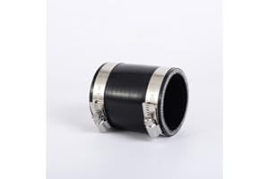 2.5 in ID Straight Silicone Hose Coupler with Stainless Steel Hose Clamps, High Temp 4-Ply Reinforced 3in Length