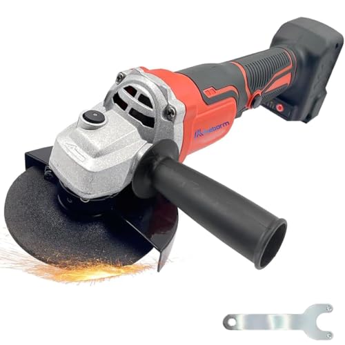 Cordless Angle Grinder – Compatible With Milwaukee 18V Battery, 800W, 125mm, 6 Discs Included