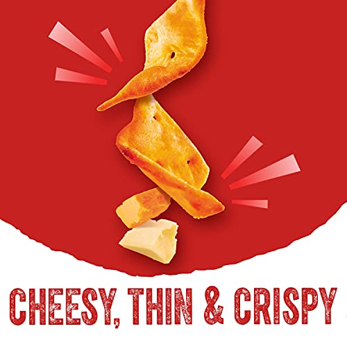 CheezIt Snap'd Cheese Cracker Chips, Thin Crisps, Lunch Snacks, Double