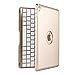 Tablet Backlit Keyboard Case, LESHP Removable Bluetooth Backlit Keyboard Case Slim Smart Folio Case Bluetooth Keyboard Case Cover with Auto Sleep / Wake for iPad Pro 9.7 and iPad Air 2（Gold）