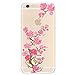 iPhone 6S Plus Case,iPhone 6 Plus/6S Plus TPU Case,UZZO Cute Girl Flower Fairy Animal Giraffe Print Ultra Thin TPU Silicone Gel Case,[Crystal Clear] TPU Back Case Cover for iPhone 6 Plus/6S Plus