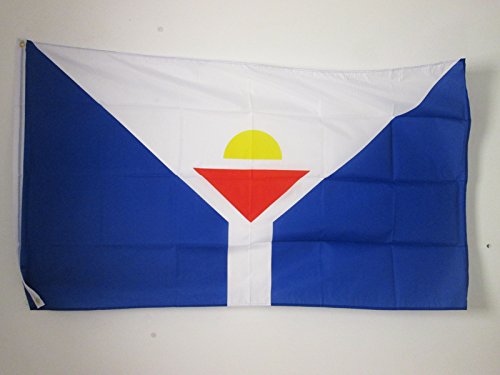 AZ FLAG - Saint Martin Flag - 2x3 Ft- 100D Polyester St. Martiner - St. Maartener Banner with Two Metal Grommets - Fade Resistant - Vivid Colors - 2' x 3' Feet - 90x60 Cm — image 1