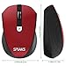 Wireless Mouse, Splaks 2.4Ghz Wireless Mice 4 Buttons Portable Office Mouse 3 Adjustable DPI Left Hand Mouse with Nano USB Receiver for Computer, Laptop, MacBook-BKRD