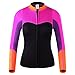 Lemorecn Womens 2mm Neoprene Long Sleeve Jacket Front Zipper Wetsuit Top (2094P10)