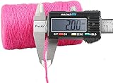 G2PLUS Rose Pink Jute String Twine 2MM 100M 3 Ply Craft Linen Rope view 2