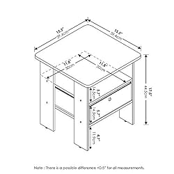 Furinno Andrey Set of 2 End Table / Side Table