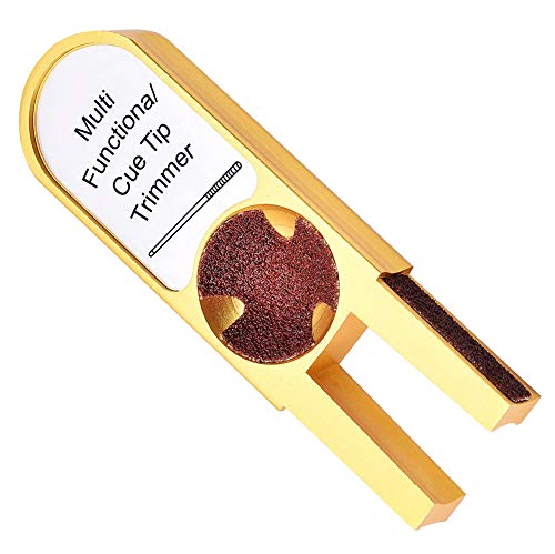 Cuppa billiards Multifunctional U-Shaped Pool Cue Tip Accessory Trimmer/Burnisher/Shaper/Tapper