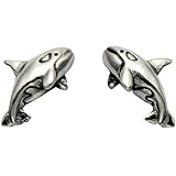 Amazon.com: Sterling Silver Humpback Whale Stud Earrings: Clothing ...