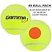 Gamma Sports Kids Training (Transition) Balls, Yellow/Orange Dot, 60 Orange Dot, Bucket of 48
