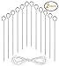 RamPro Poultry Lacing Kit - Roasting Supplies Stainless Steel Food Skewers Grill Delicious Kebab Sticks, Durable Meat Rolls Steel pin for Kitchen & Dinning (2 Pack)
