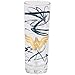 DC Wonder Woman Highball Glasses, Set of 4 - Cute Pinache Gold Wonder Woman Symbol with Blue Swirls - 8 oz