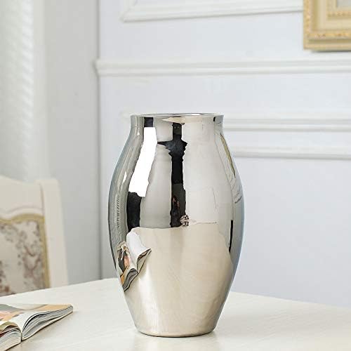 Dekoartikel Skulpturen Nordic Home Wohnzimmer Tv Schrank Weinschrank Dekoration Ornamente Weiche Kunst Keramik Vergoldet Silber Vase Versilbert Vase Amazon De Kuche Haushalt