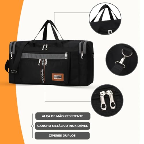 Bolsa De Mão Masculina Super Grande E Reforçada 70 * 26 * 33cm