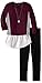 Amy Byer Girls' Big 3/4 Sleeve Top with Shirt Tail and Legging