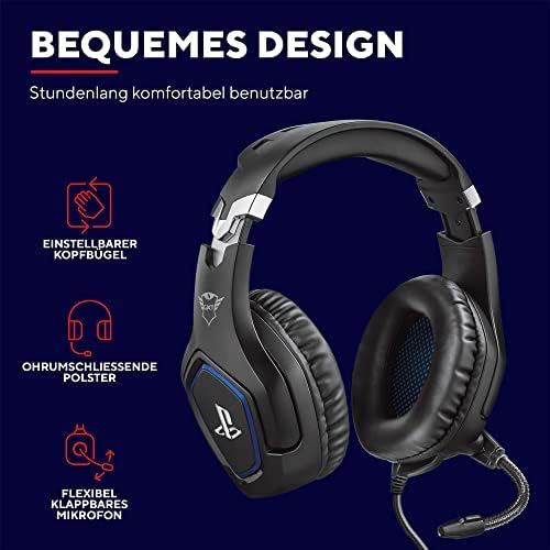 Forze Gaming Headset Offiziell Lizenziert für PlayStation, Schwarz