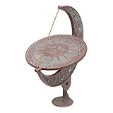 Whitehall Products Sun and Moon Sundial, Copper Verdi