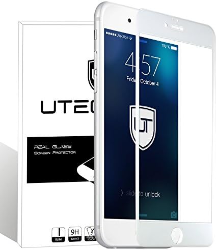 UTECTION 3D Touch 9H Ultrathin Tempered Glass Screen Protector for iPhone 7 - Full Screen White (1 Pack)