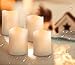KMSdeco LED Tealight Candles with Timer - Votive Candles Battery Operated - Waterproof - Amber Light 4 Pack