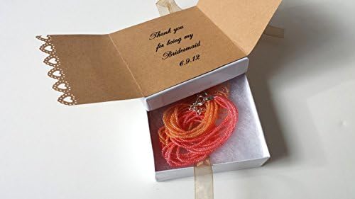 Bridal Party Gift Box, Kraft And White 3.5x3.5x1