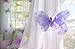 Sequined Hanging Butterfly 3D Wall Décor Color: Green, Size: Small