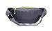 OrrinSports 3-Zipper Nylon Water Resistant Outdoor Sports Fanny Pack for Hiking,Walking,Camping,Fishing Black