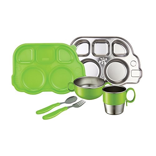 Innobaby Din Din Smart Stainless Steel Dinnerware Gift Set (Divided