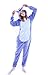 Griong Fit Snug Adult Onesie Costume Pajamas, Unisex Flannel Cosplay Animal One Piece Halloween Sleepwear Homewear Blue