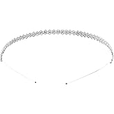 MAFELOE Fashion Rhinestone Alloy Headbands, Wedding Hairband Bridal Headpieces Hair Decorative Accessories for Women Ladies- Silver-SZ-MH