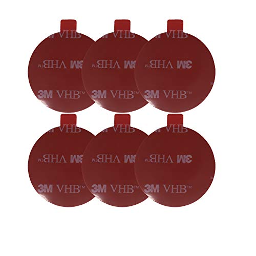 6 Pack 3M Sticky Adhesive Replacement Parts for Socket Base, 1.38 Inch Circle Double Sided VHB Sticker Pads for Car Magnetic Phone Holder