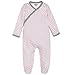 SkipHop Baby Girls' Petite Triangles Side-Snap Long Sleeve Footie, Pink, 3 Months