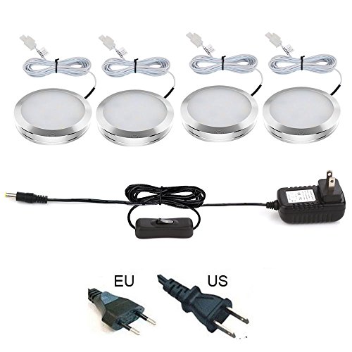 Hampton Bay 1 Light White Under Cabinet Halogen Puck Light Kit