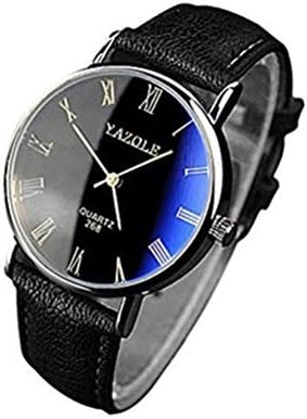 Luxury Fashion Mens Leather Busines Analog Watch Charm Quartz Watches