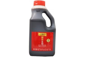 Lee Kum Kee Soy Sauce (64 oz - 1 Pack) Vegan, Non-GM Soybeans | Umami Flavor | Perfect for Marinades, Stews, Sauce Mixes, Stir-Frying, Drizzling, Dipping, Seasoning & Braising