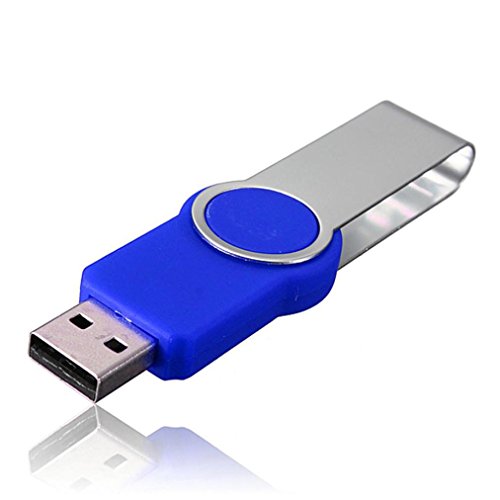 Mchoice 8GB USB 2.0 Leather Flash Memory Stick Storage Thumb U Disk (Blue)