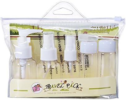 Travel Bottles for Makeup Cosmetic, Leak Proof Travel Bottles Set, Airline Approved Clear Plastic Travel Size Empty Bottles, Pack of 6