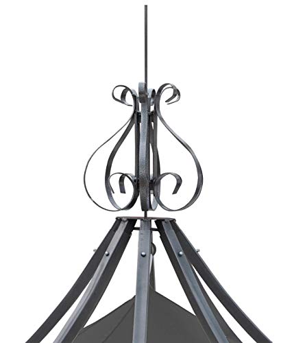 Mendler Pergola Almeria, Rundpavillon Garten Pavillon, stabiles Stahl-Gestell Ø 3m - grau – Bild 4