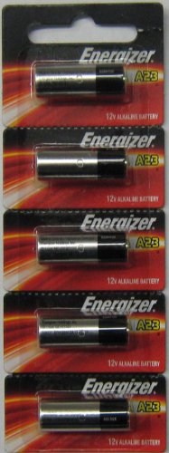 Strip of 5 Fresh Energizer A23 12v Alkaline Batteries